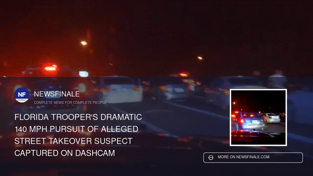 Florida Trooper's Dramatic 140 MPH Pursuit of Alleged Street Takeover Suspect Captured on Dashcam - NewsFinale