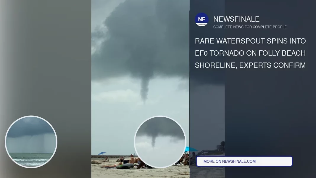Rare Waterspout Spins into EF0 Tornado on Folly Beach Shoreline, Experts Confirm - NewsFinale