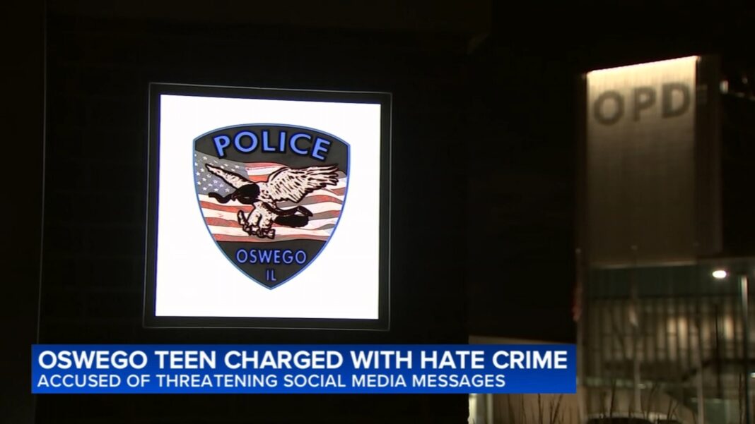 13-year-old boy charged with hate crime after sharing 'messages of racial, threatening nature' on Snapchat, Oswego police say