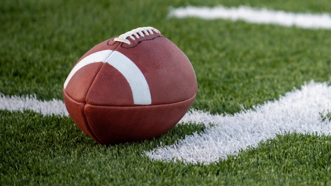 Football on a field