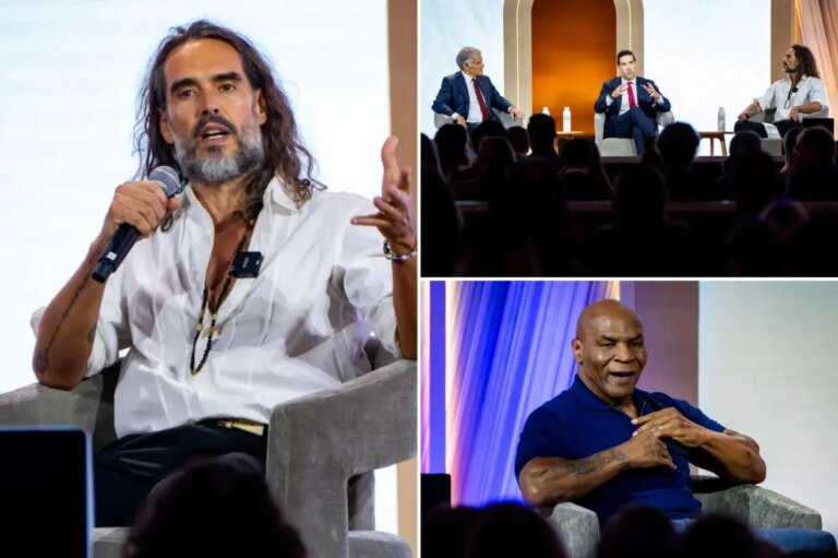 Accused Rapist Russell Brand Cracks Touching Joke to Dr. Oz