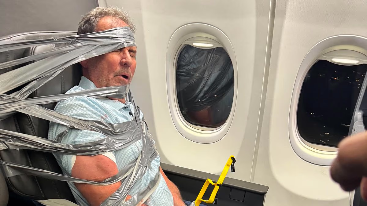 American Airlines passenger DUCT-TAPED during wild tirade