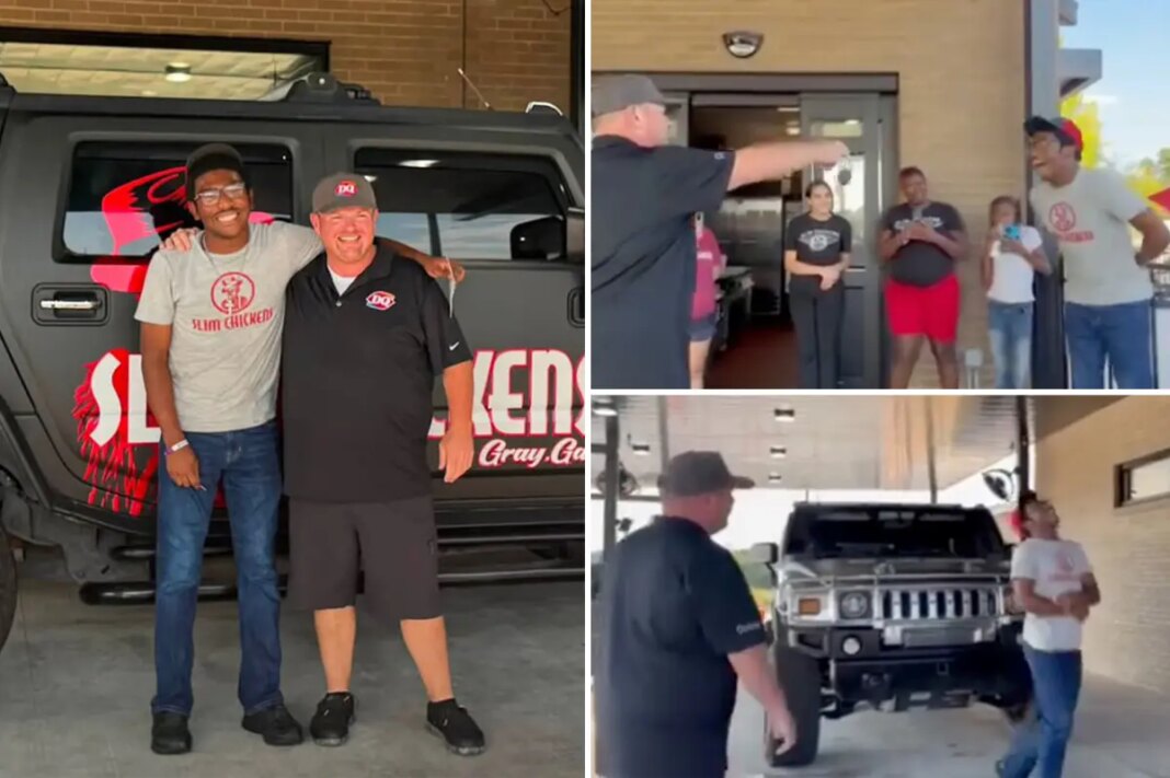 Boss gifts fast-food worker Hummer after impressive workplace grind