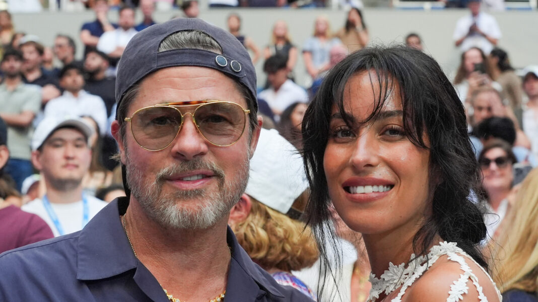 Brad Pitt Takes The Bit A Little Too Seriously In An All-Camo Look Next To Mismatched Ines De Ramon