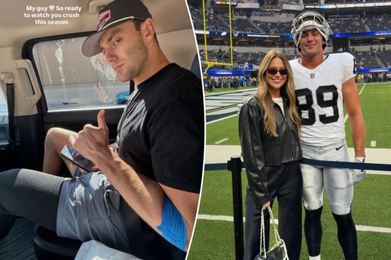 Brock Bowers Appears in Good Spirits After Knee Surgery as Recovery Begins