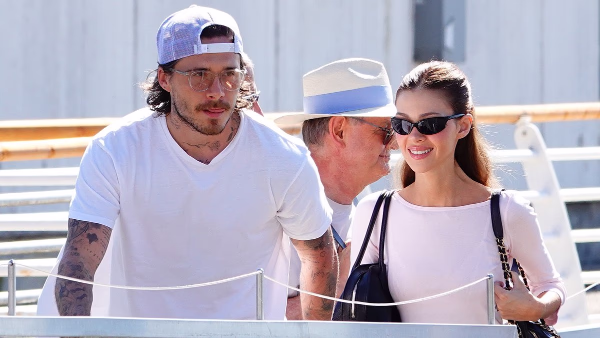 Brooklyn Beckham and Nicola Peltz make low-key departure from Venice