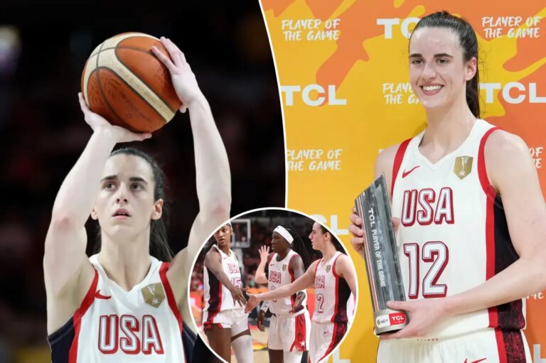 Caitlin Clark Posts Double-Double in World Cup Debut as Team USA Dominates China