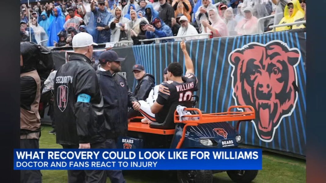 Caleb Williams injury: QB suffers apparent hamstring injury; Chicago Bears game ends in Minnesota Vikings win at Soldier Field