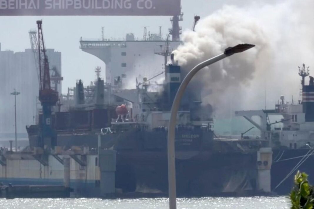 Cargo ship fire at major Chinese port leaves at least 25 dead