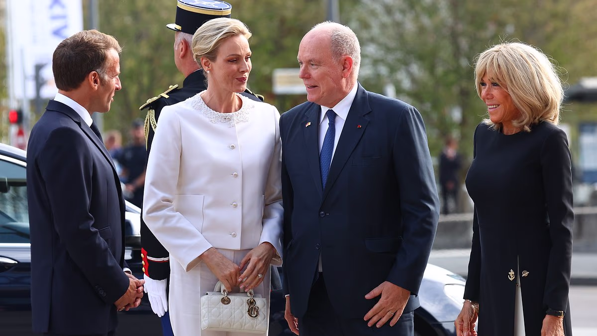 Charlene of Monaco exercises her right to wear white to meet the pope