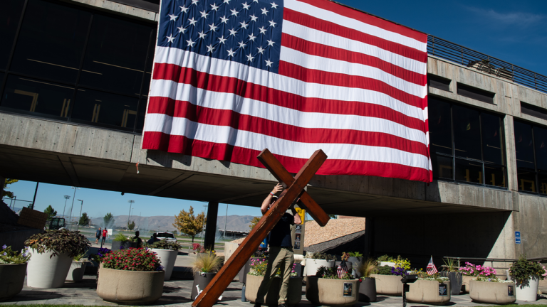 Charlie Kirk Supporters Mark 1 Year Since Assassination at Site, Vow They’re Still Standing