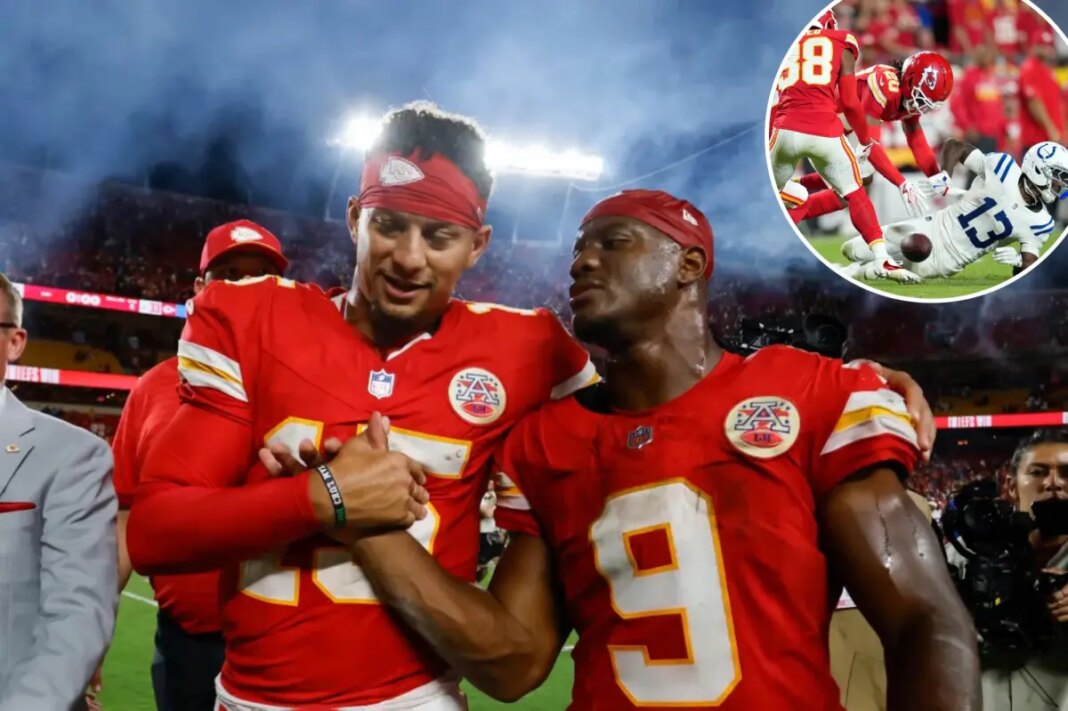 Chiefs beat Colts in overtime after bizarre sequence nearly cost them game