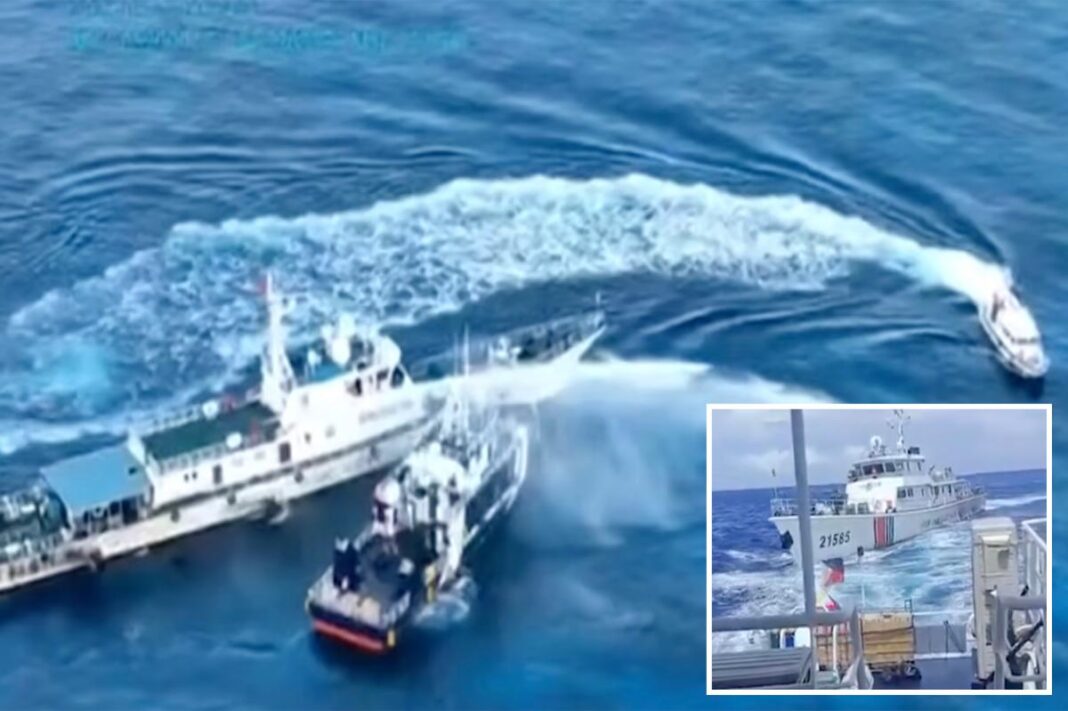 China Coast Guard vessel rams and damages Philippine boat on refueling mission