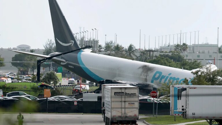 NTSB: Key Braking Systems on Amazon Cargo Jet Did Not Deploy Before Deadly Miami Crash