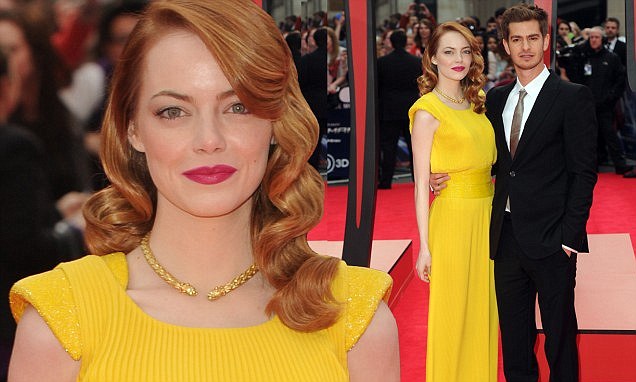 Emma Stone wows in bright dress at the premiere of Spider-man 2