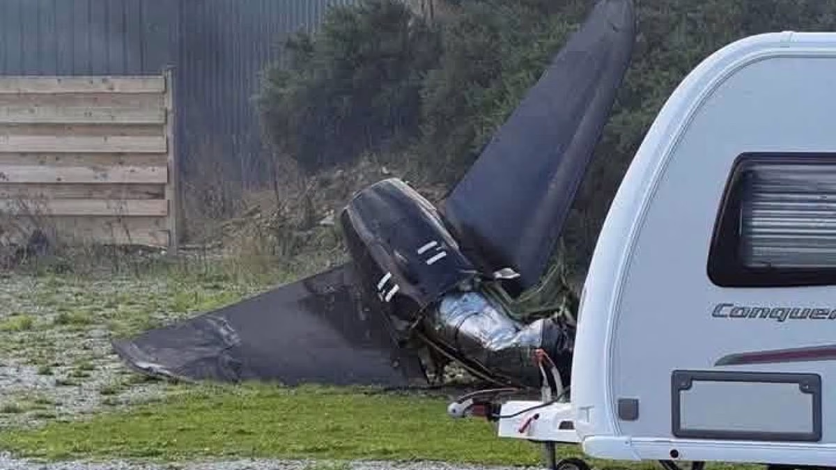 Farmer tells of drama as RAF fighter jet explodes in his caravan park