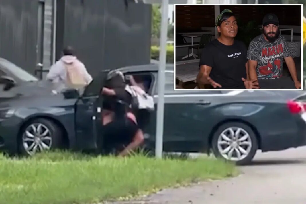 Florida couple attacked, pepper-sprayed and dragged by car after they're accused of walking in the road