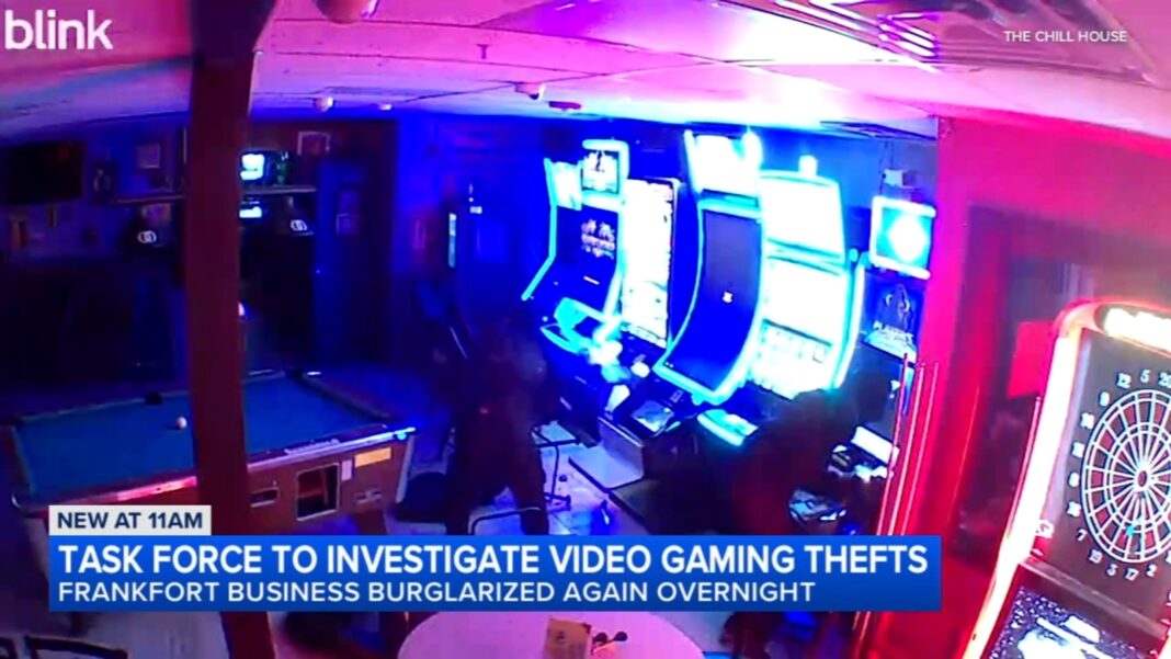 Frankfort burglary: Thieves use sledgehammers on gaming machines at Chill House restaurant; task force to target crimes | Video