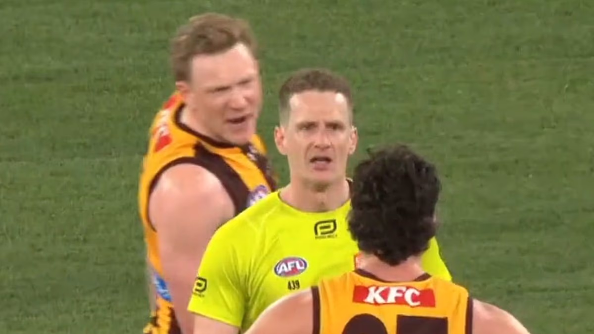 Fresh video exposes ugly moment Hawks star sprints to confront umpire