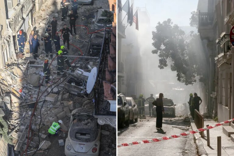 Greece Explosion Near Acropolis Injures Two, Collapses Building