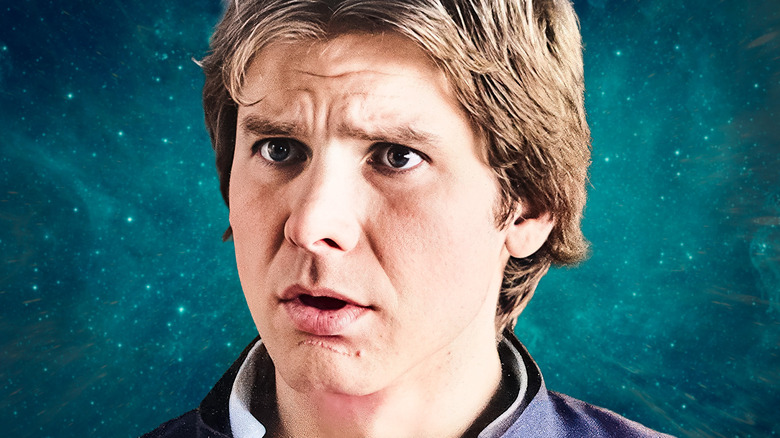 Han Solo against a backdrop of stars