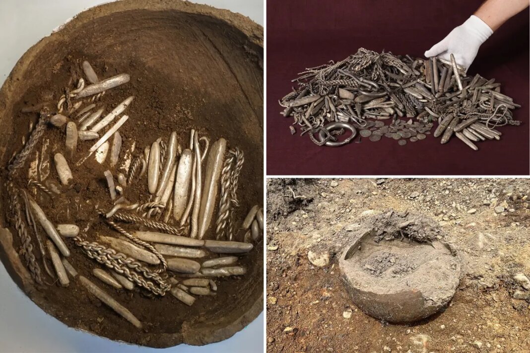 Homeowner unearths massive Viking silver hoard in Denmark