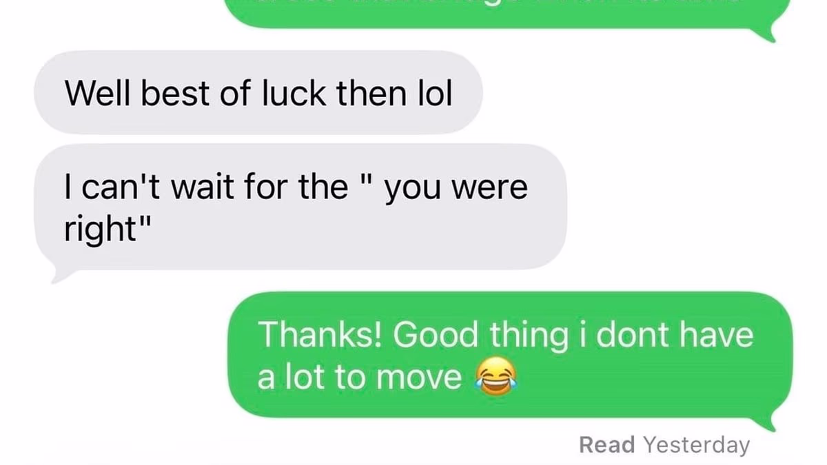 I cut off my friend after she sent mean texts about my first home