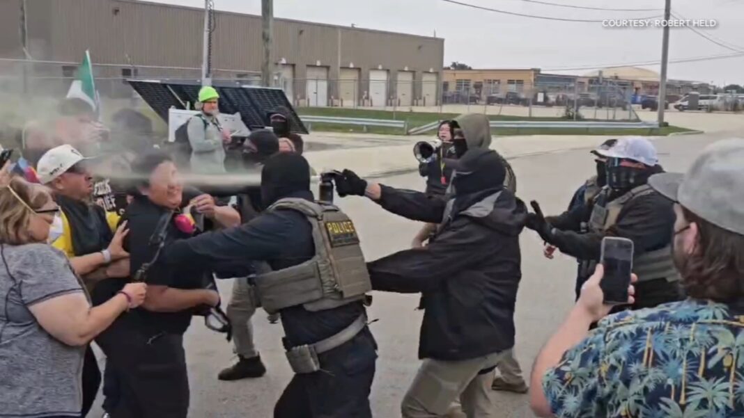 ICE protest: Pepper spray used as protesters, federal agents clash outside Broadview ICE facility: videos, witnesses