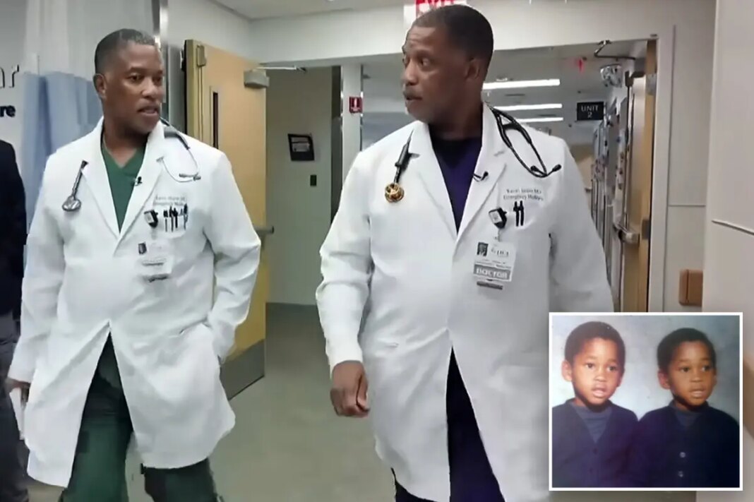 Identical twin doctors return to run ER in hometown where they grew up so poor they had no running water