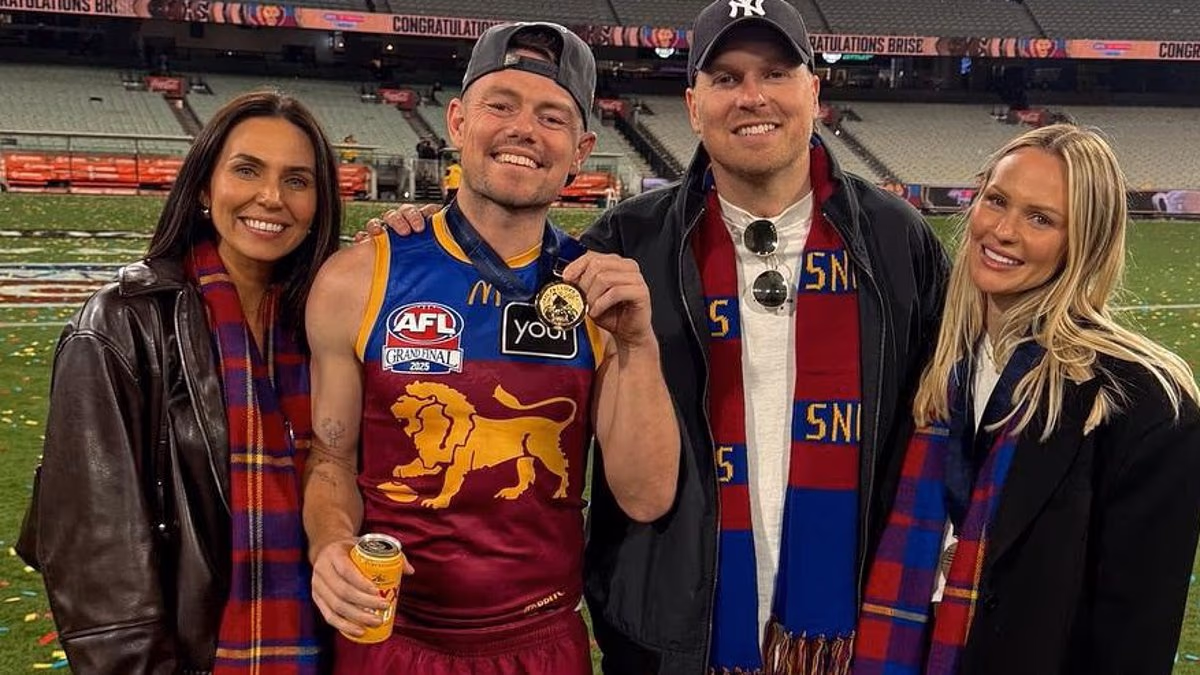 Jules Neale supports Lachie's rival team at 2026 AFL Grand Final