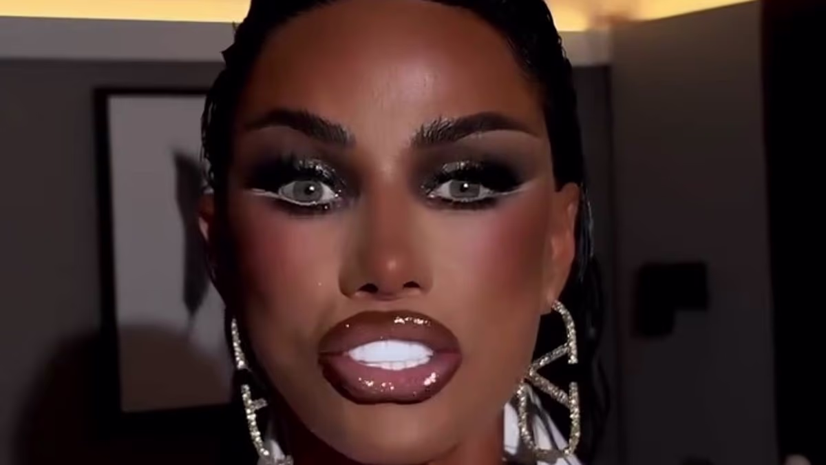Katie Price gushes over heavy NTAs makeup as she covers up black eye