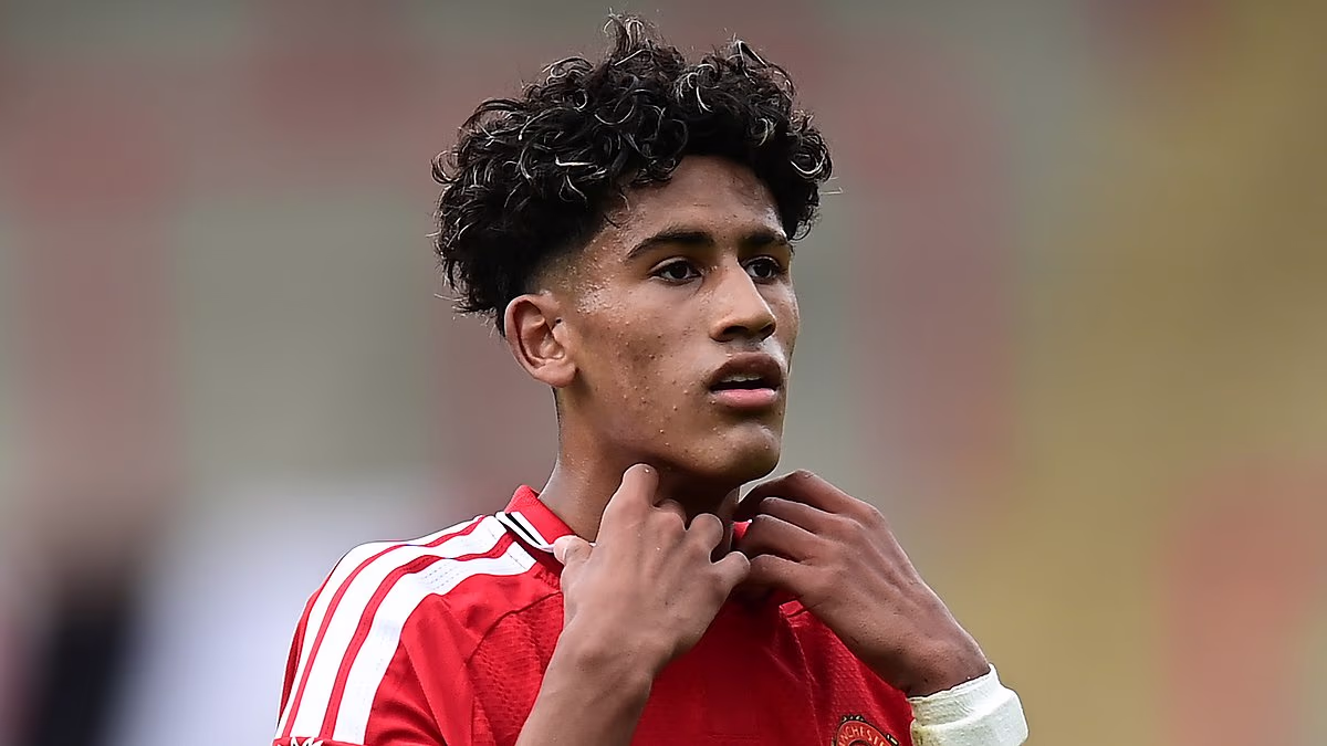 Man United wonderkid JJ Gabriel, 15, asks to QUIT club: Red Devils stunned as academy star dubbed 'Kid Messi' formally submits request to tear up his contract