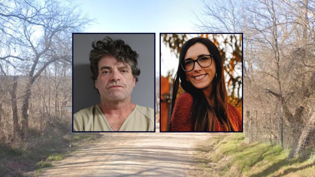 Michael Wayne Hatcher and Leah Dawn Adams appear inset against the Brazos River.