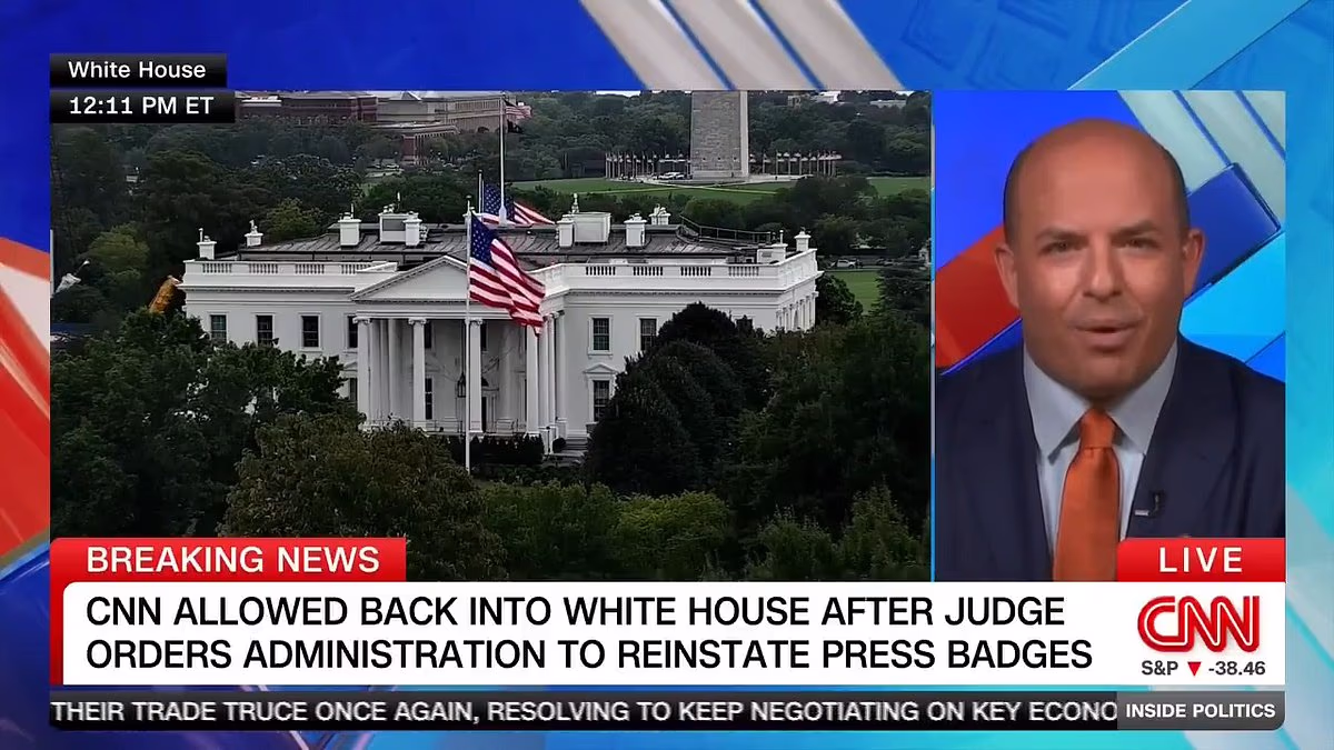 Media reporter Brian Stelter applauds Fox News for 'being a real ally' and boycotting White House pool in support of banned MS NOW, CNN and Politico