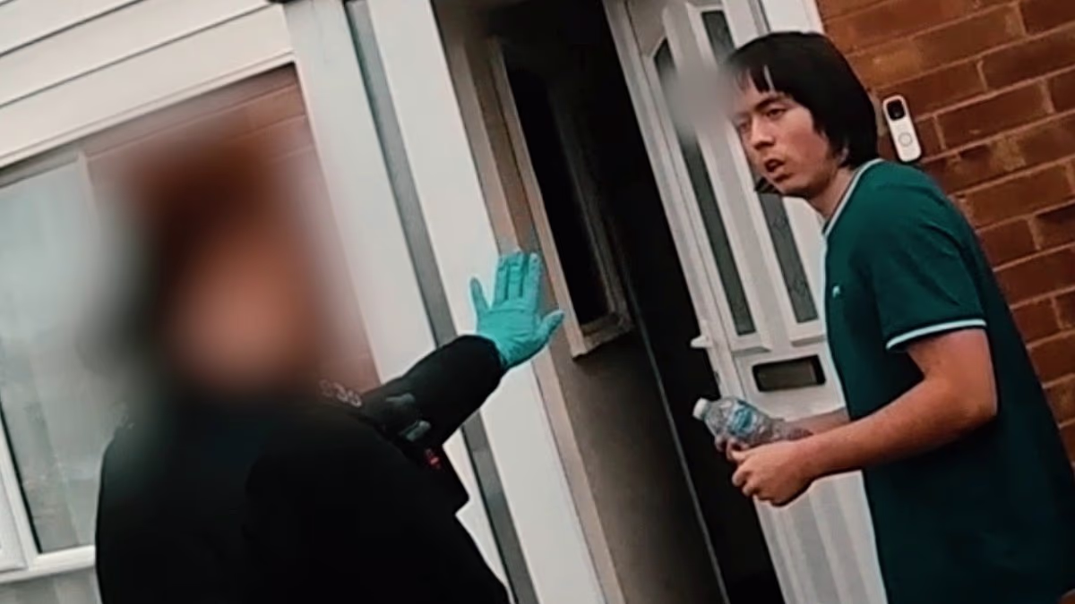 Moment crazed killer, 18, is arrested at home for murdering his mother