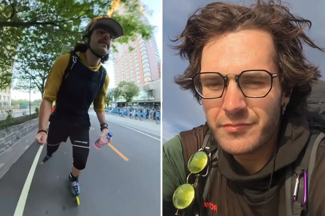 Norwegian skater Joachim Lanham, rollerblading across US, killed after allegedly being struck by 82-year-old driver in Kansas hit and run