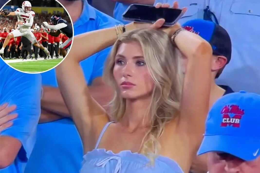 Ole Miss fan goes viral during tense moment in nail biting win