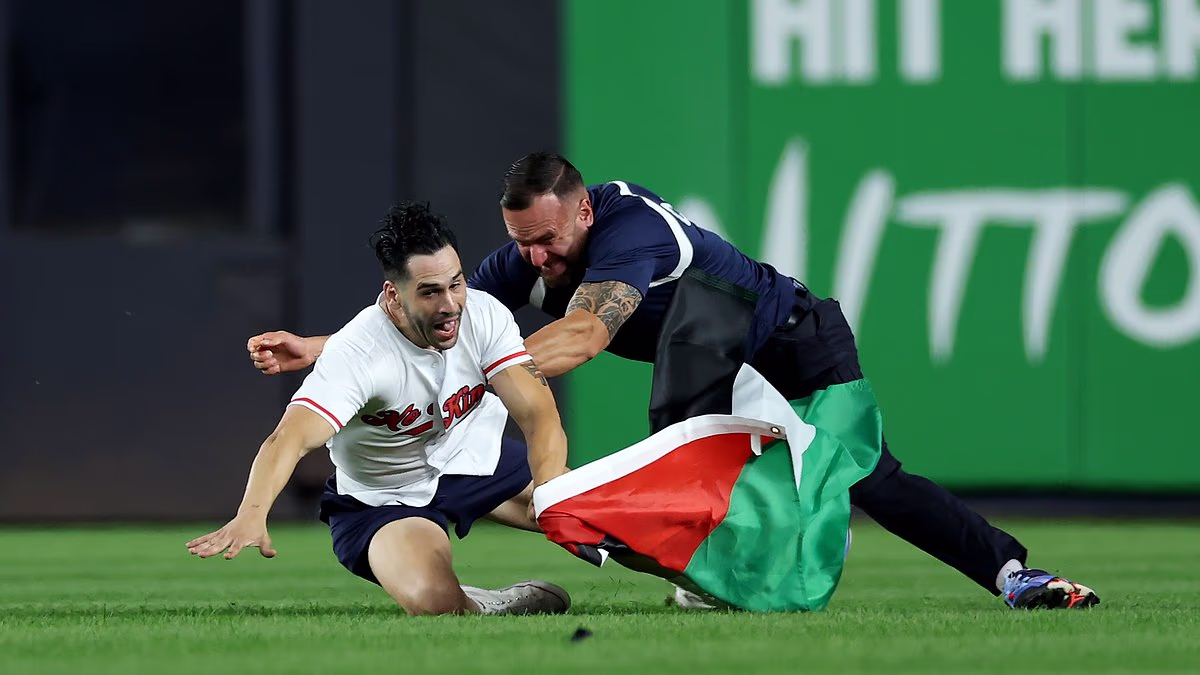 Palestinian flag-waving fan who ran on Yankees field identified