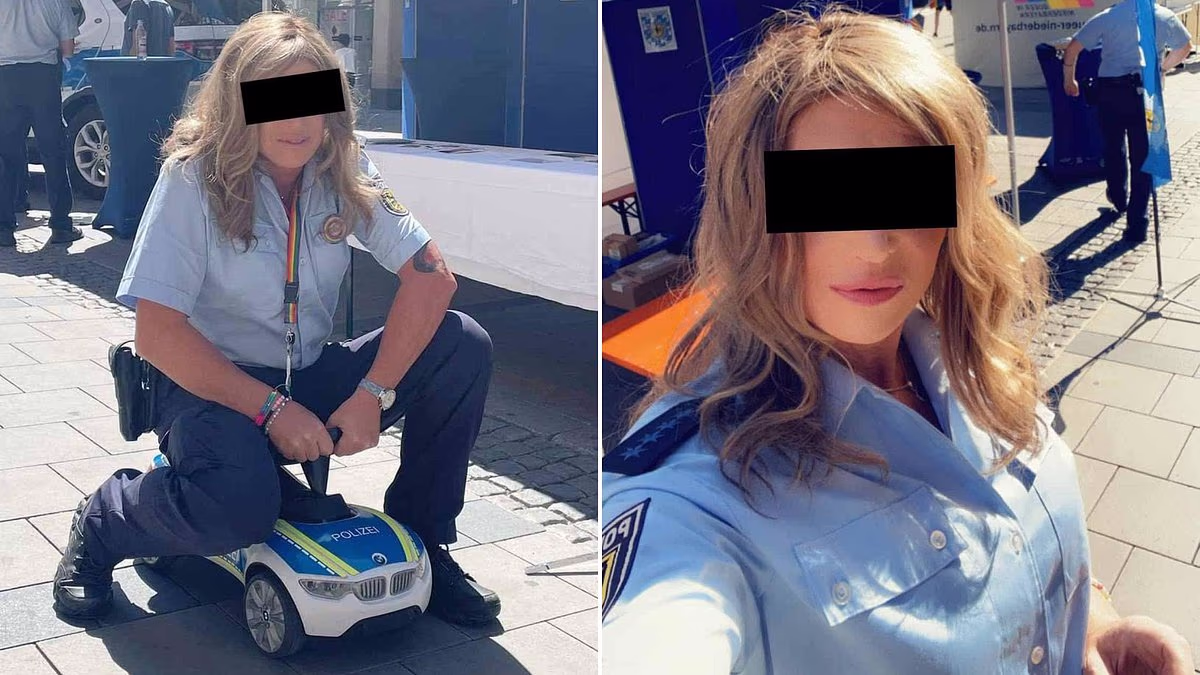 Pictured: transgender paedophile cop who raped girl, 15, in McDonald's