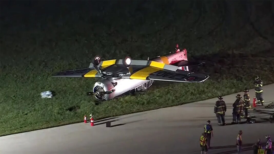 Pilot rescued after World War II-era plane crashes at Pennsylvania airport