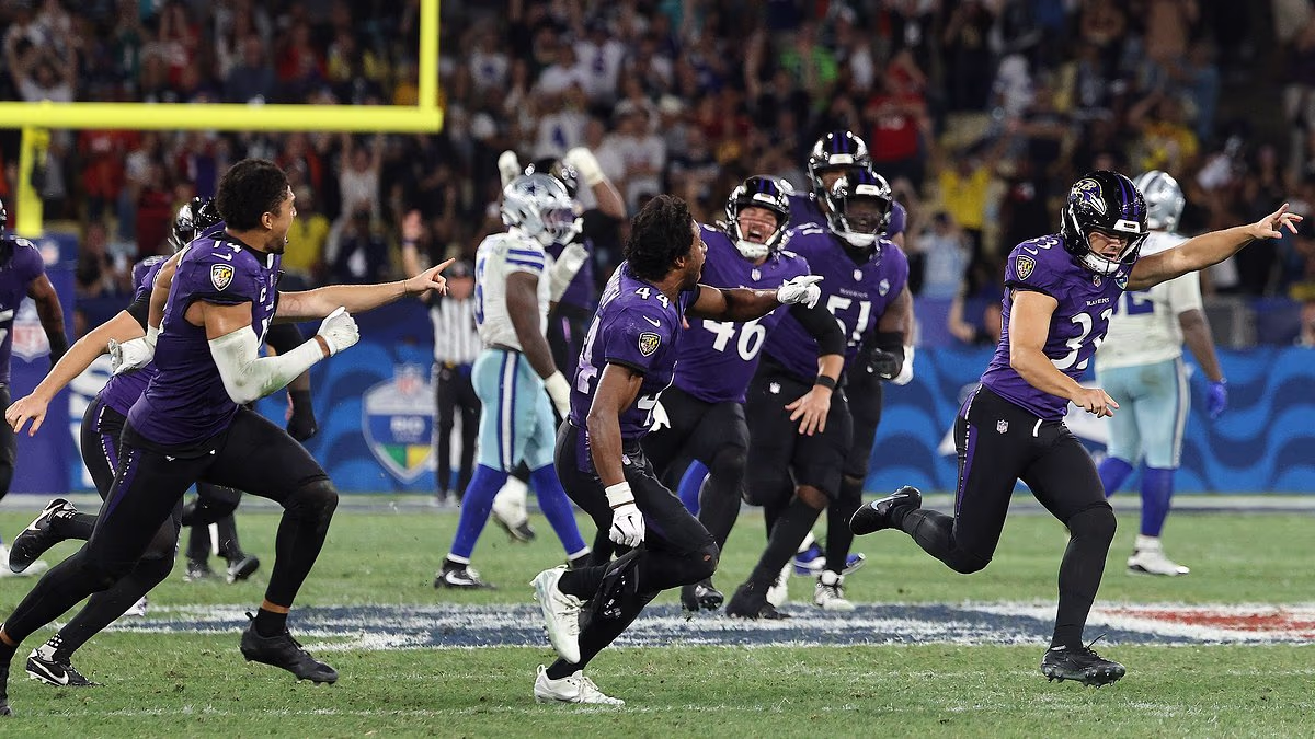 Ravens somehow steal final-second win over Cowboys to spark mayhem in NFL's first ever Rio de Janeiro game