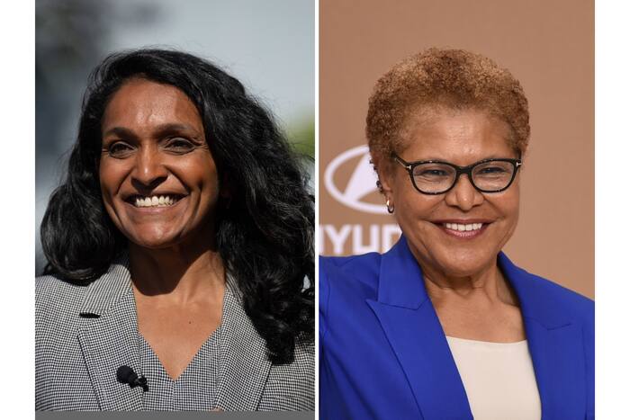 Rivals for LA mayor set to meet in forum as city struggles with homelessness, Hollywood job losses