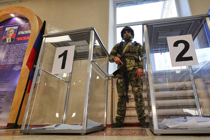 Russia holds parliamentary vote in areas it seized from Ukraine in the war