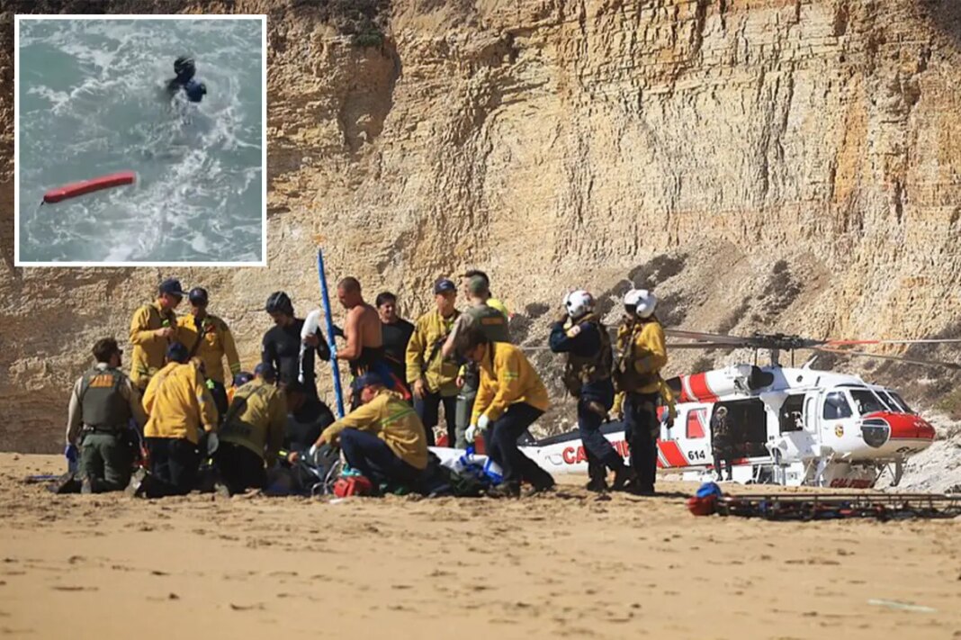 Santa Cruz rescuers save couple swept off Panther Beach rocks