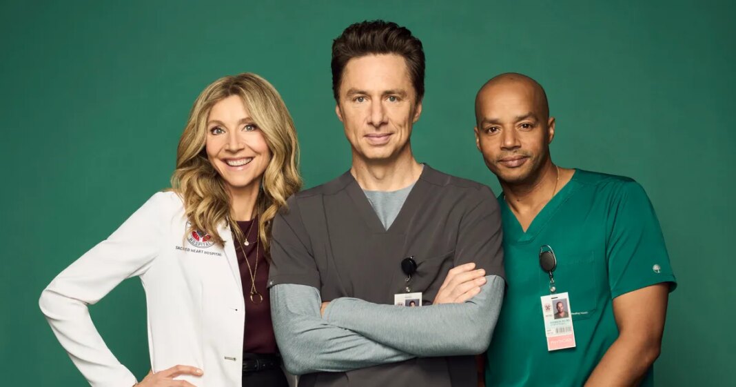 Sarah Chalke, Donald Faison Fight Over Zach Braff's Heart in 'Scrubs' Promo