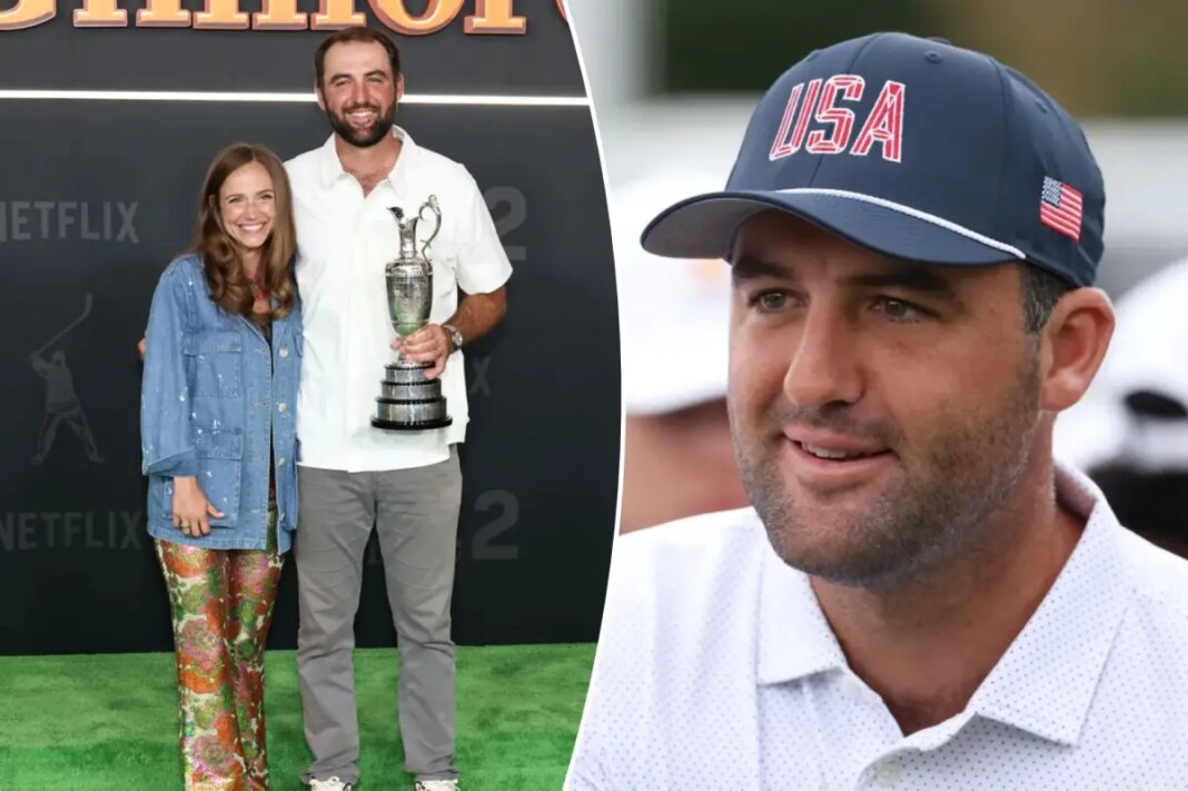 Scottie Scheffler’s wife Meredith rocks gold dress at Presidents Cup