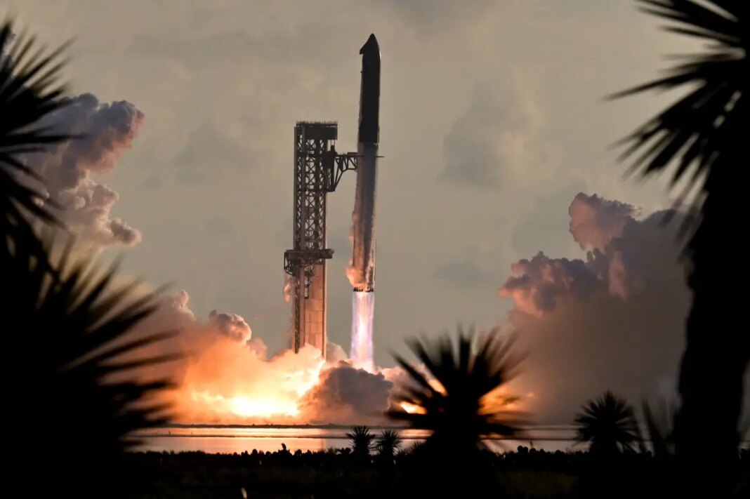 SpaceX launches massive Starship for first orbital mission