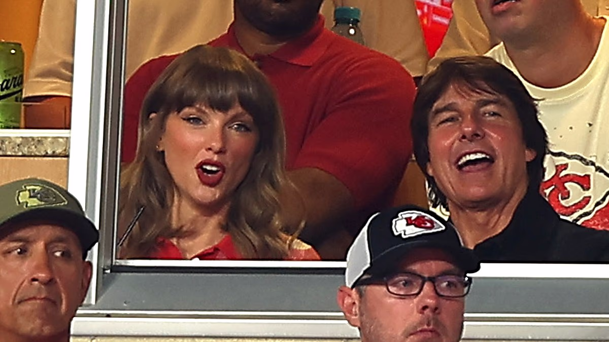 Taylor Swift is joined by Tom Cruise at Travis Kelce's Chiefs game
