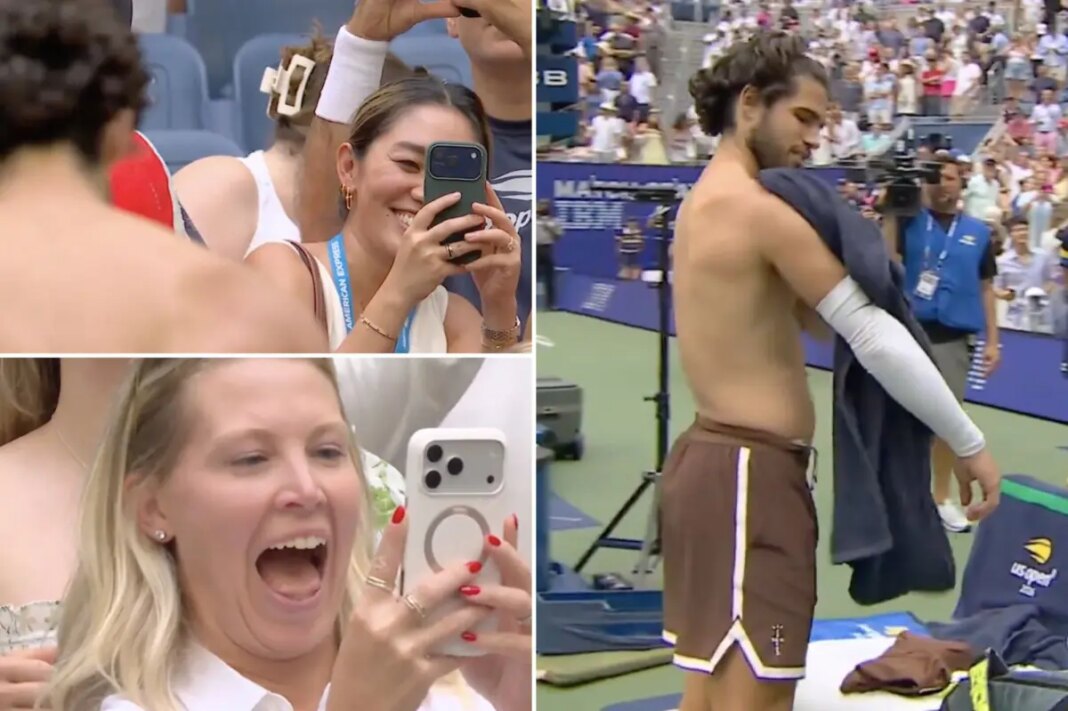 Tennis fans lose their minds as Carlos Alcaraz goes shirtless after US Open third-round win
