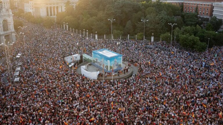 Tens of Thousands Take to Streets to Protest Spain Border Crisis